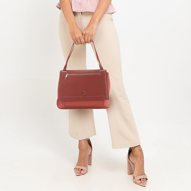 Briley Shoulder Bag In Rust