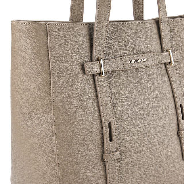 Obermain Tas Wanita Nettie Tote W/ Pouch In Taupe/Blue