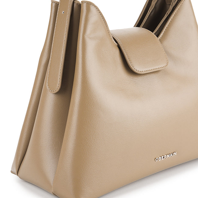 Haisley Top Handle Bag In Dark Taupe