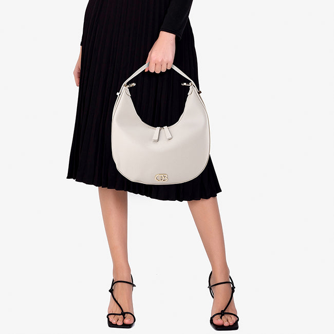 Obermain Tas Wanita Bette Top Handle Bag (L) In Light Grey