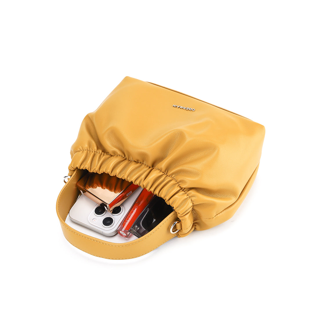 Zoe Top Handle Bag (M) In Mustard