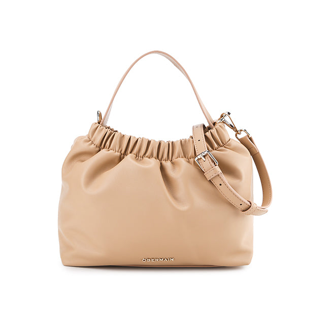 Zoe Top Handle Bag (L) In Tan