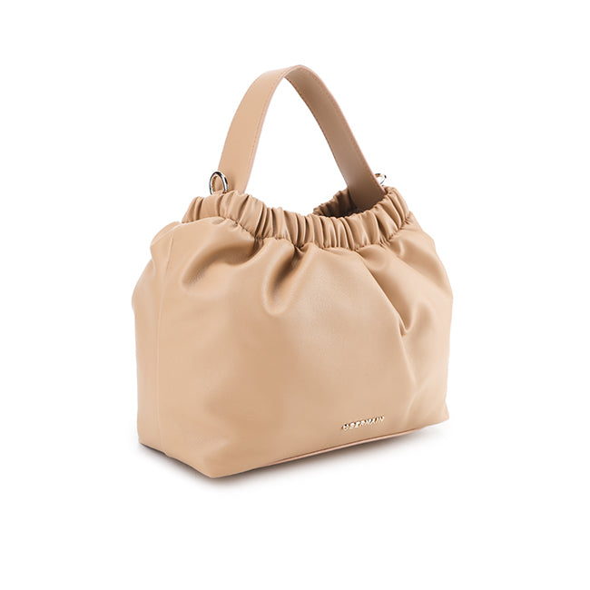 Zoe Top Handle Bag (L) In Tan