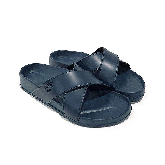 Hush Puppies Sandal Pria Sandals Burton Cross In Navy