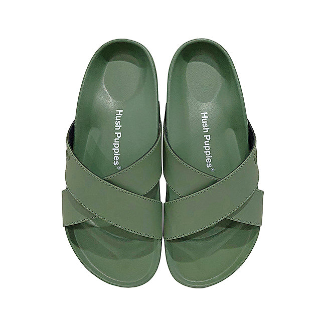 Hush Puppies Sandal Pria Sandals Burton Cross In Sage