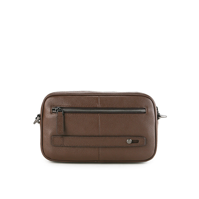 Hush Puppies Tas Pria Fugol Clutch/Messenger Bag In Chocolate