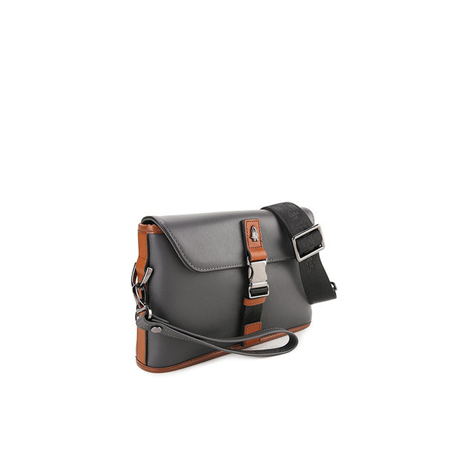 Hush Puppies Tas Pria Pretzel Clutch / Messenger Bag In Grey