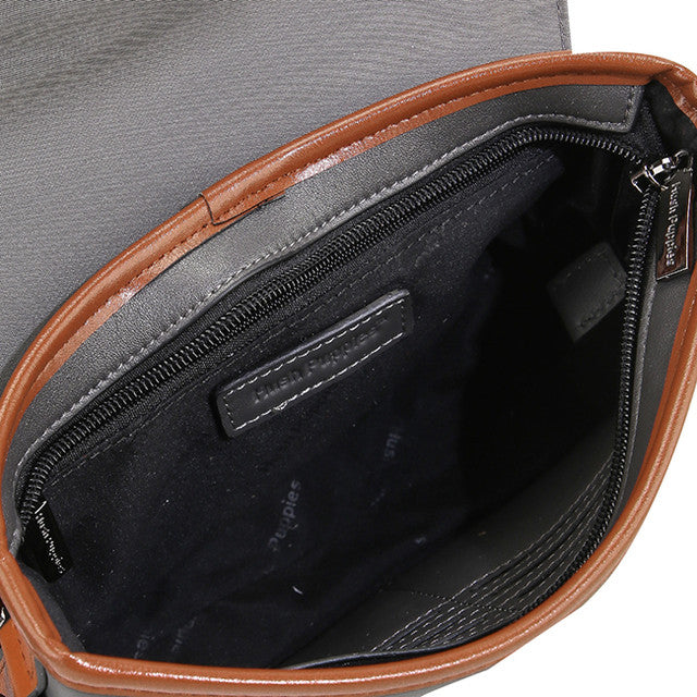 Hush Puppies Tas Pria Pretzel Clutch / Messenger Bag In Grey