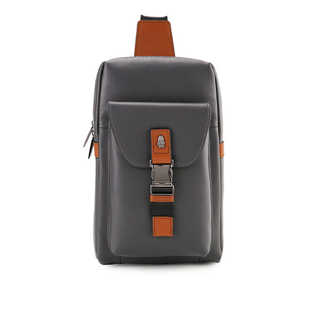 Pretzel Chest Bag In Grey
