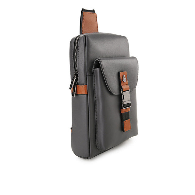 Pretzel Chest Bag In Grey