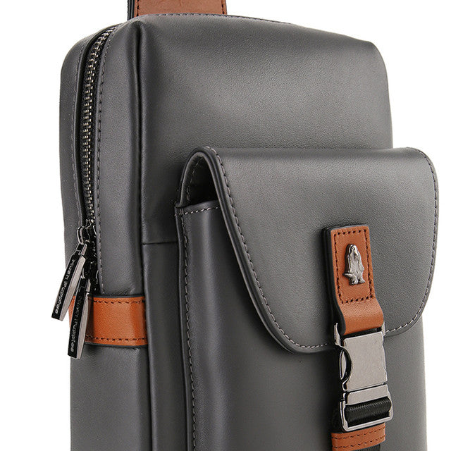 Pretzel Chest Bag In Grey