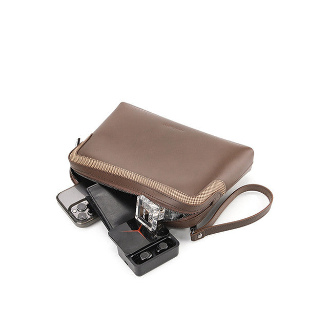 Hush Puppies Tas Pria Quin Clutch In Dark Brown