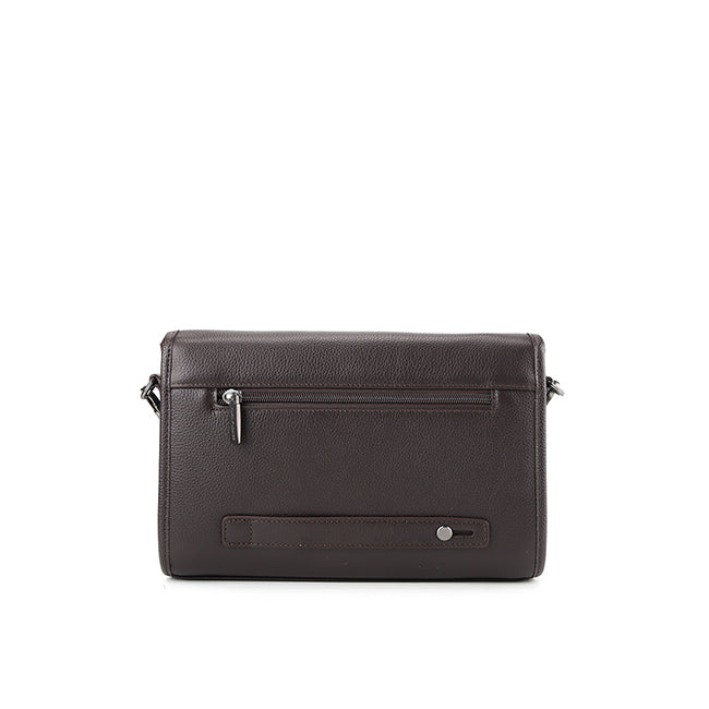 Tad Clutch / Messenger Bag In Dark Brown