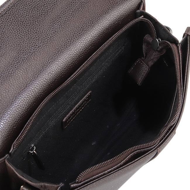 Tad Clutch / Messenger Bag In Dark Brown