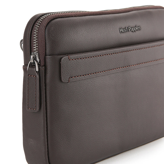 Hush Puppies Men Bags Woody Clutch In Dark Brown