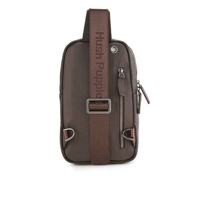 Hush Puppies Men Woody Chest Bag In Dark Brown