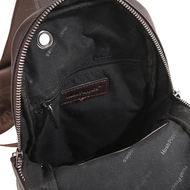 Hush Puppies Men Woody Chest Bag In Dark Brown