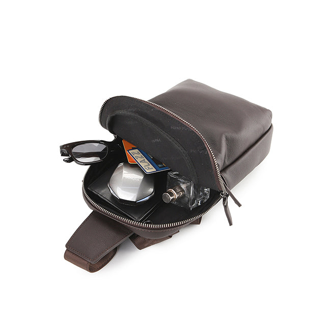 Hush Puppies Men Woody Chest Bag In Dark Brown