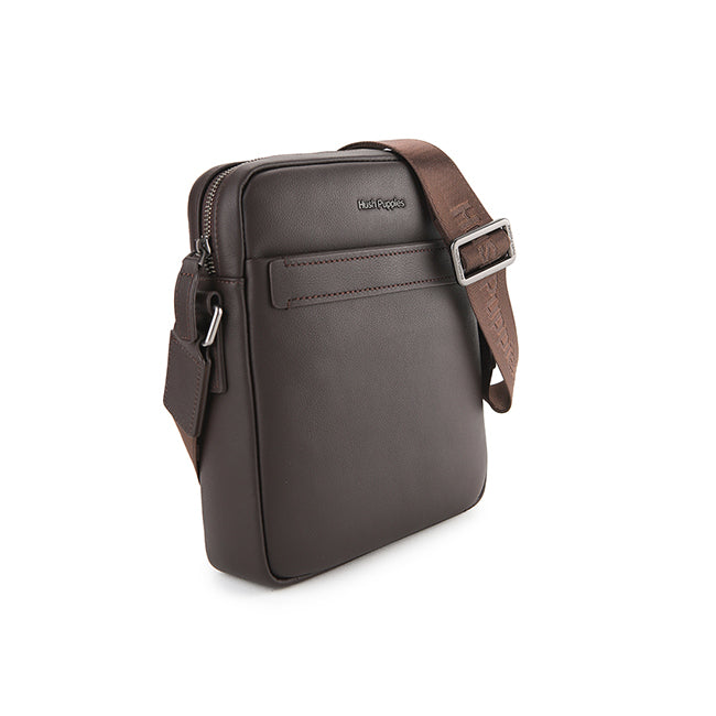 Hush Puppies Men Woody Sling Bag In Dark Brown
