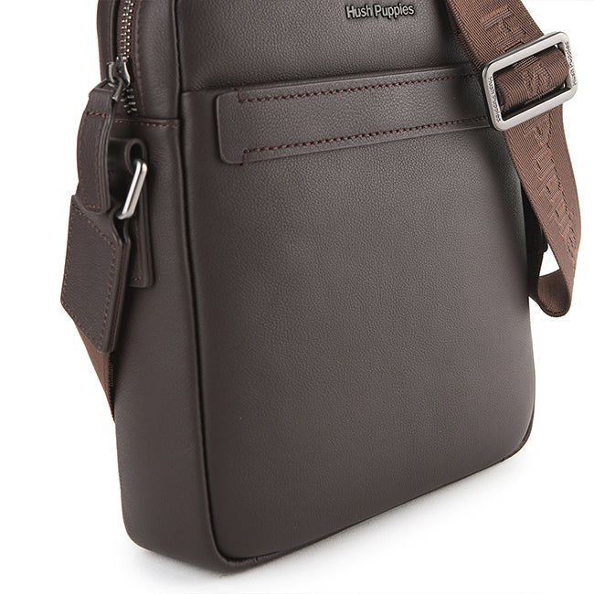 Hush Puppies Men Woody Sling Bag In Dark Brown
