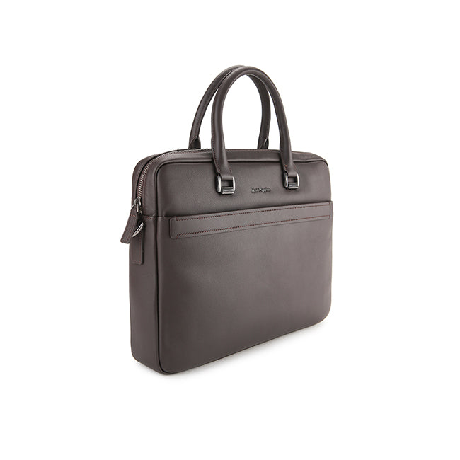 Hush Puppies Men Woody Document Bag In Dark Brown