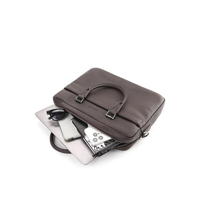 Hush Puppies Men Woody Document Bag In Dark Brown