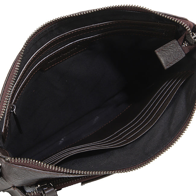 Hush Puppies Men Bags Adam Clutch In Dark Brown