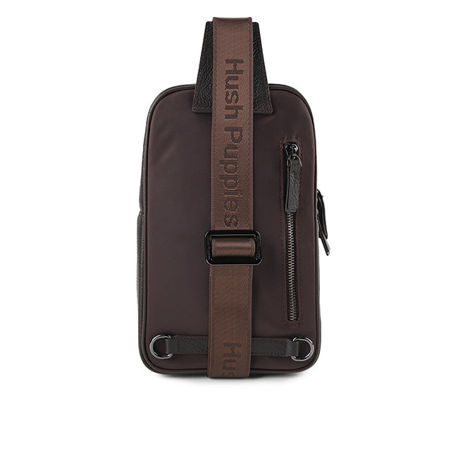 Hush Puppies Men Adam Chest Bag In Dark Brown