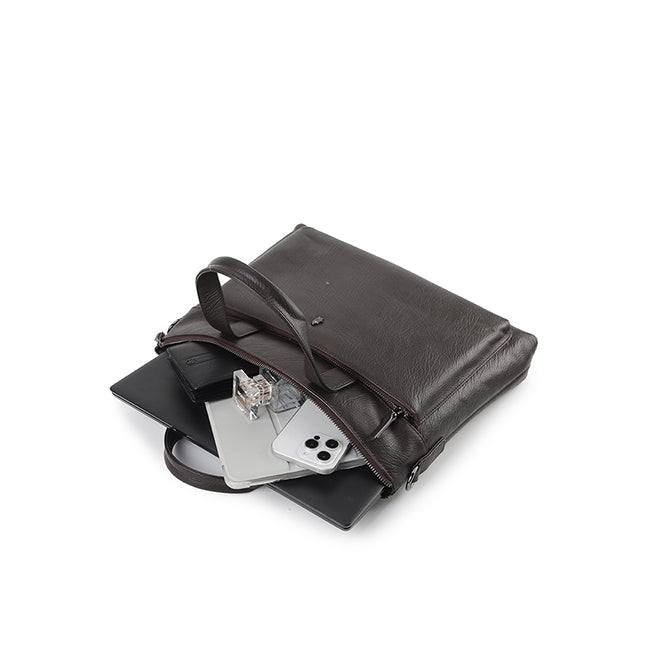 Hush Puppies Men Adam Document Bag In Dark Brown
