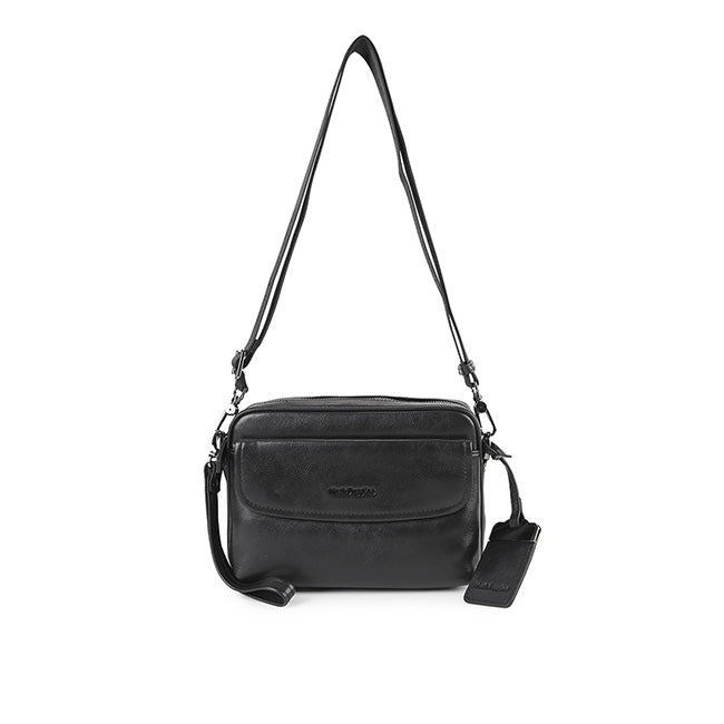 Hush Puppies Men William Smith Clutch / Messenger Bag In Black