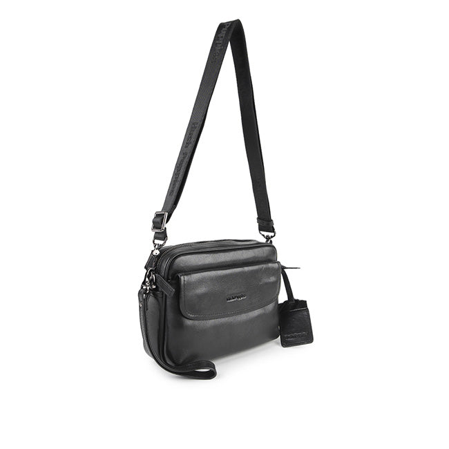Hush Puppies Men William Smith Clutch / Messenger Bag In Black