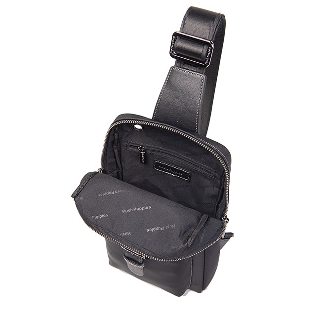 Hush Puppies Tas Pria Pino Chest Bag In Black