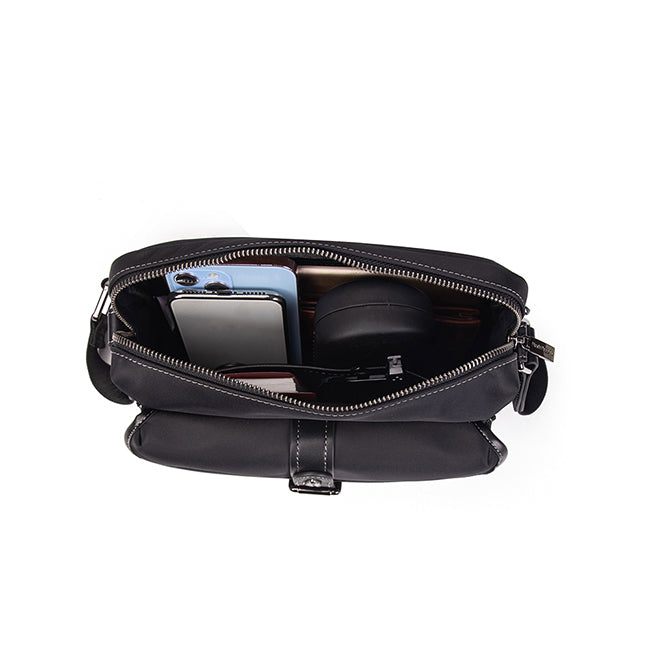 Hush Puppies Tas Pria Pino Messenger Bag In Black