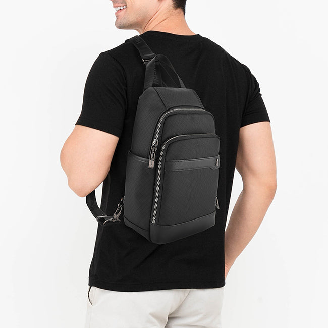 Hush Puppies Tas Pria Palmer Chest Bag In Black