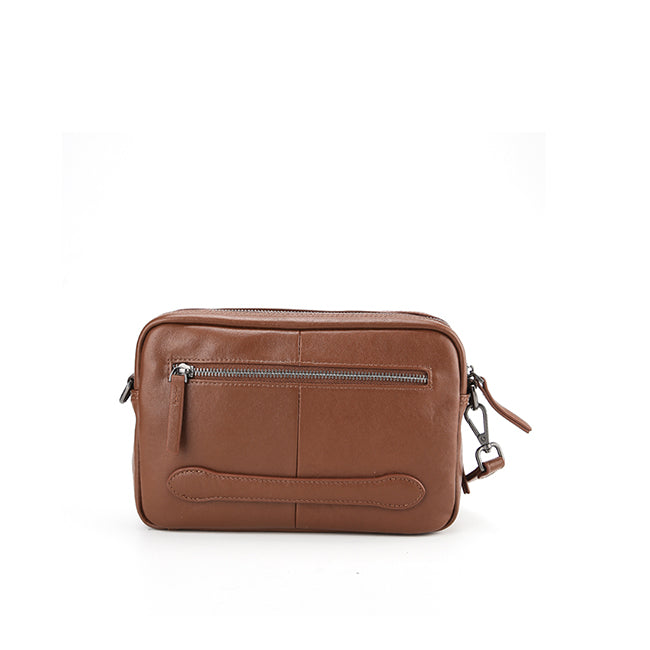 Hush Puppies Tas Pria Hp Vii Clutch / Messenger Bag In Brown