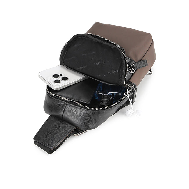 Hush Puppies Tas Pria Titan Chest Bag In Dark Brown