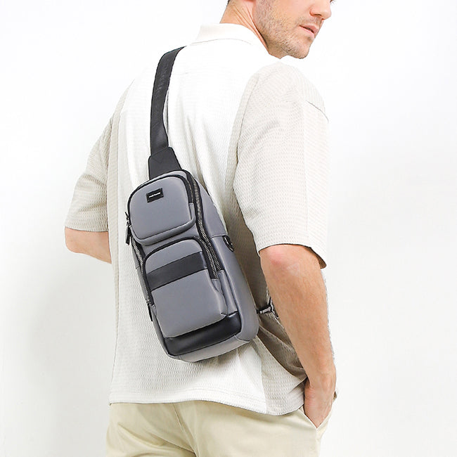 Hush Puppies Men Timothy Chest Bag In Grey
