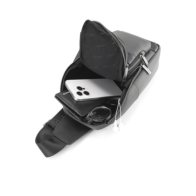 Hush Puppies Men Timothy Chest Bag In Grey