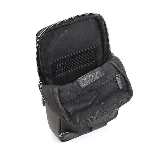 Hush Puppies Men Telford Chest Bag In Black