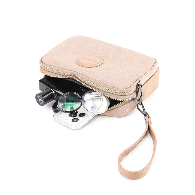 Tyson Clutch / Messenger Bag In Beige
