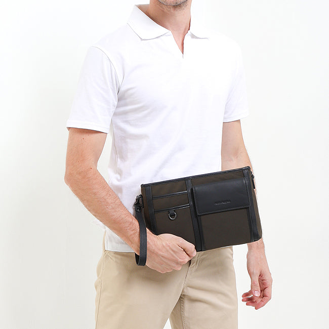 Hush Puppies Pria William Clutch / Messenger Bag In Khaki