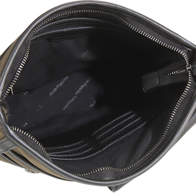 Hush Puppies Pria William Clutch / Messenger Bag In Khaki