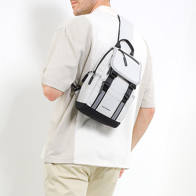 Hush Puppies Tas Pria Tom Chest Bag In Light Grey