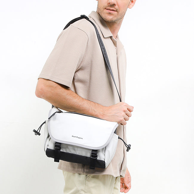 Hush Puppies Tas Pria Tom Messenger Bag In Light Grey