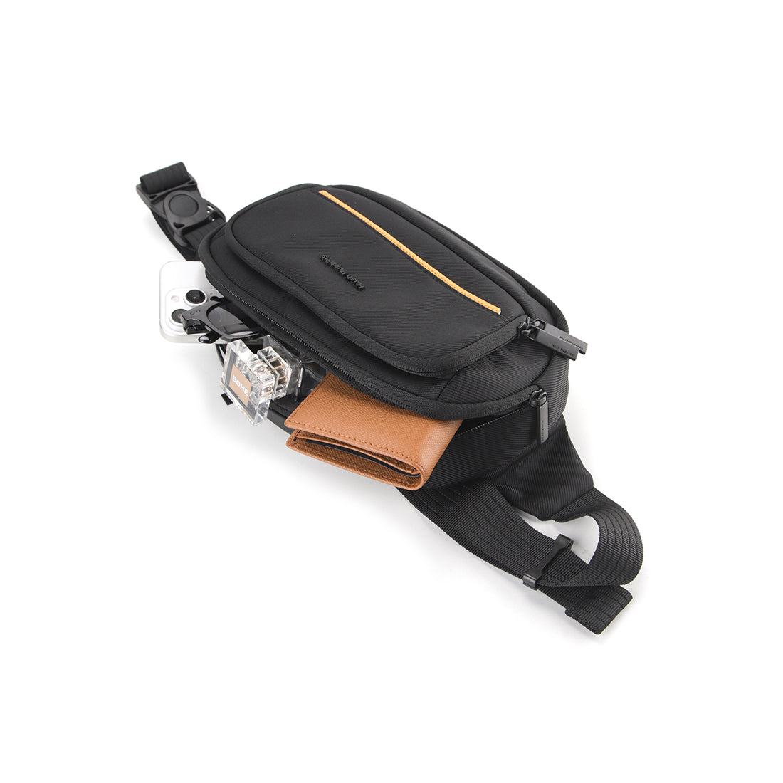 Hush Puppies Men Tayo Waist Bag In Black