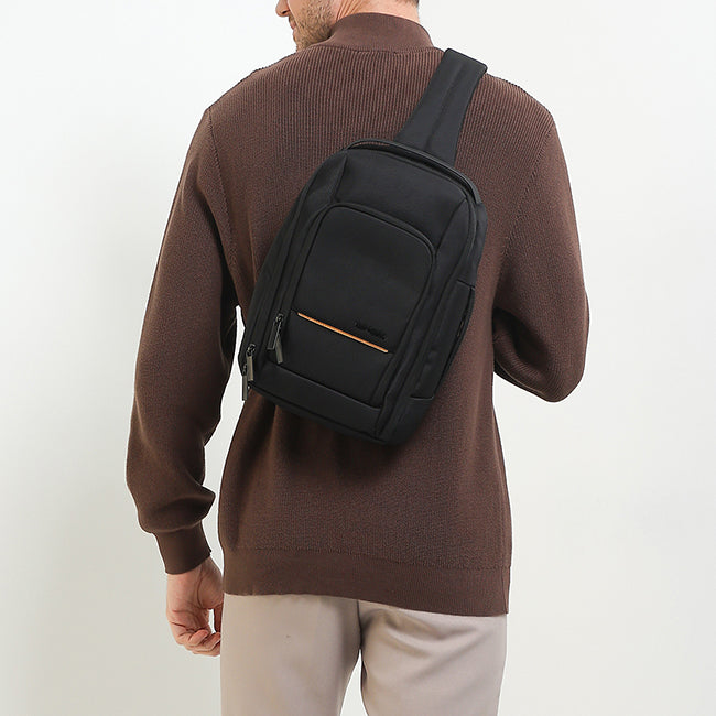 Hush Puppies Men Tayo Chest Bag In Black