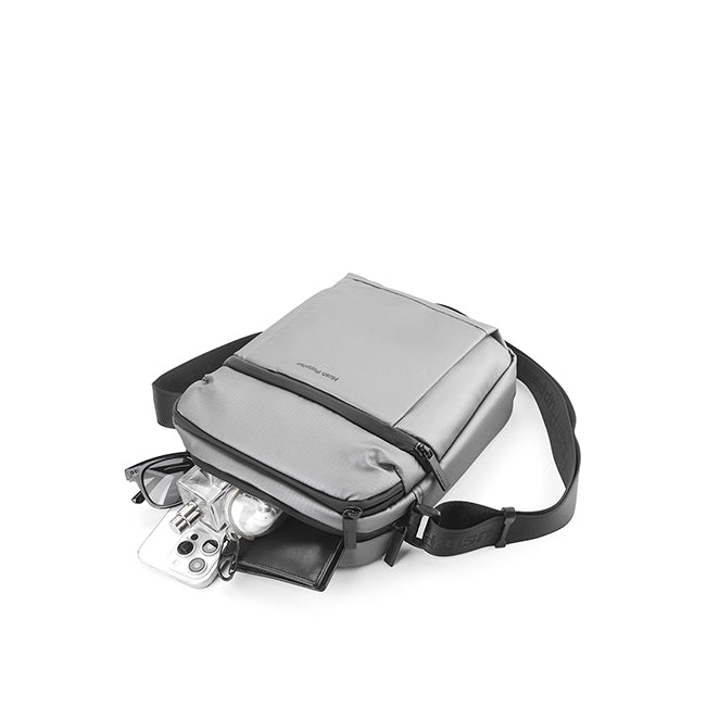 Hush Puppies Men Ash Sling Bag In Silver