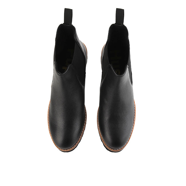 Hush Puppies Sepatu Wanita Others Amelia Chelsea In Bold Black Leather