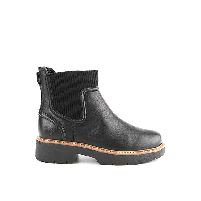 Hush Puppies Sepatu Wanita Jodie Chelsea In Bold Black Leather