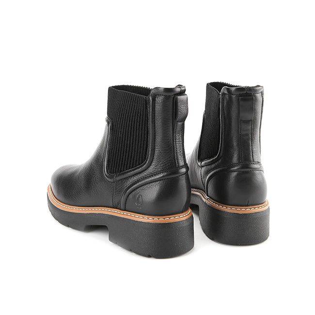 Hush Puppies Sepatu Wanita Jodie Chelsea In Bold Black Leather